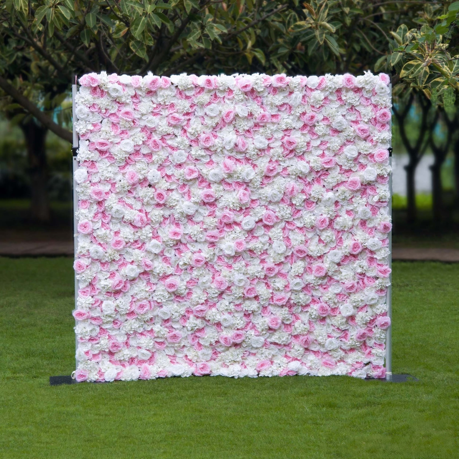 Sue:5D Fabric Artificial rolling up curtain flower wall