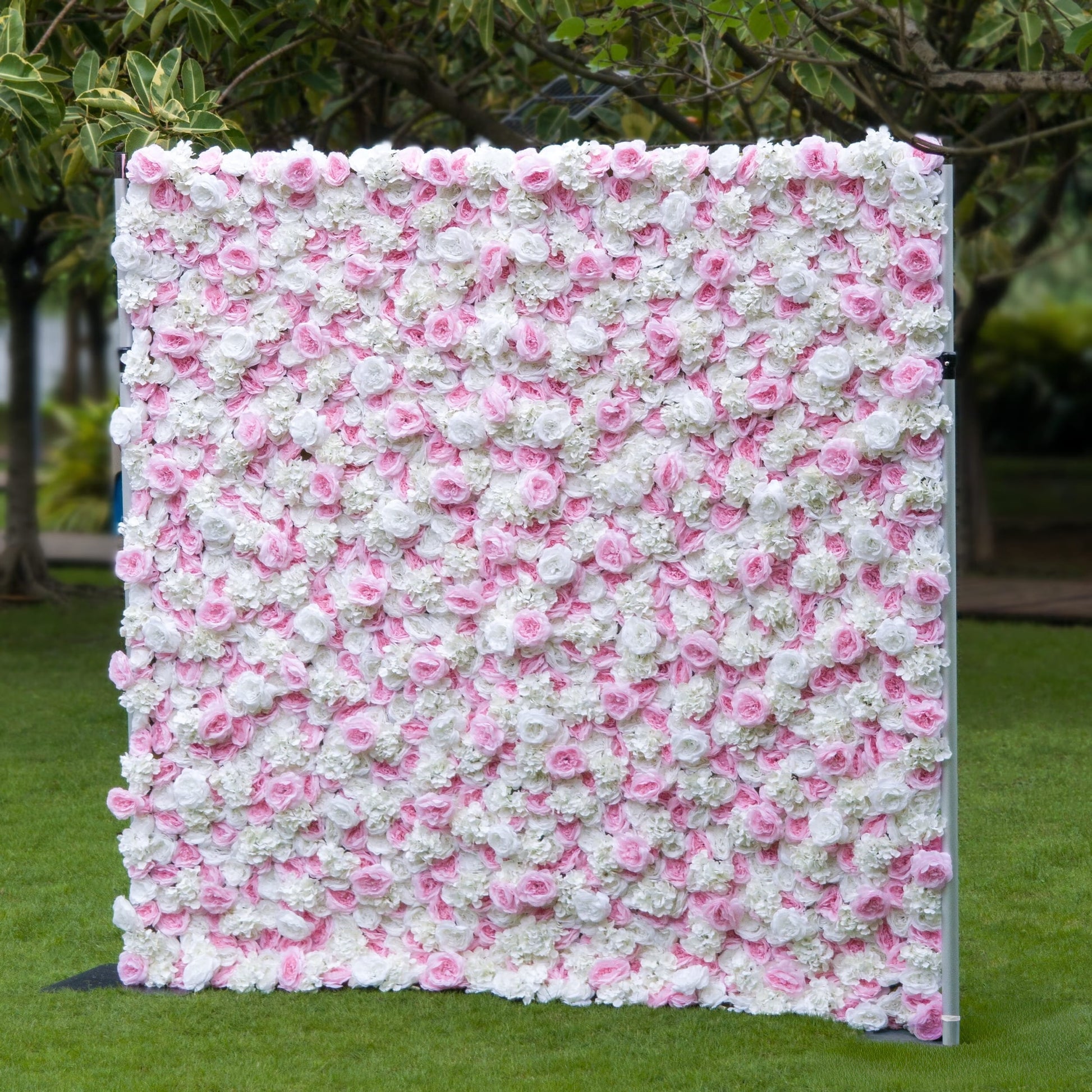 Sue:5D Fabric Artificial rolling up curtain flower wall