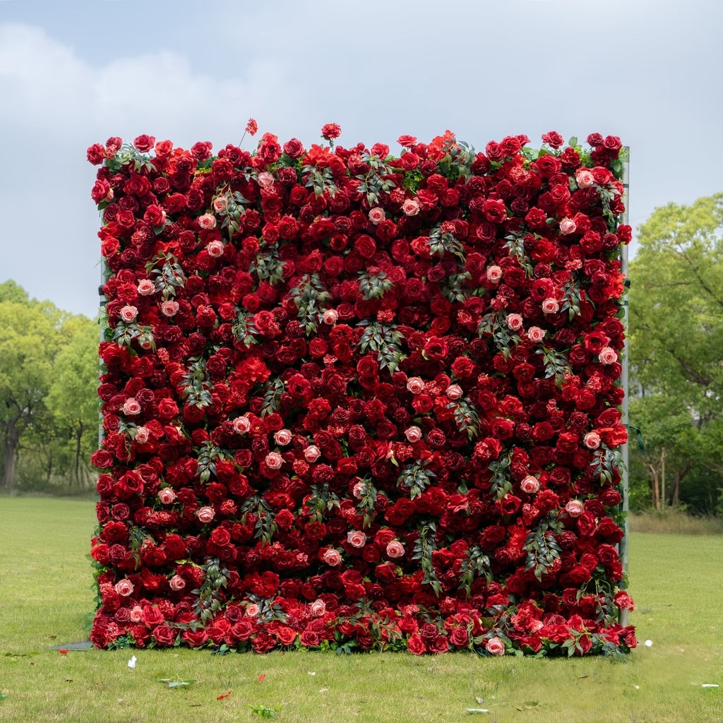 Susan:3D Fabric Artificial rolling up curtain flower wall