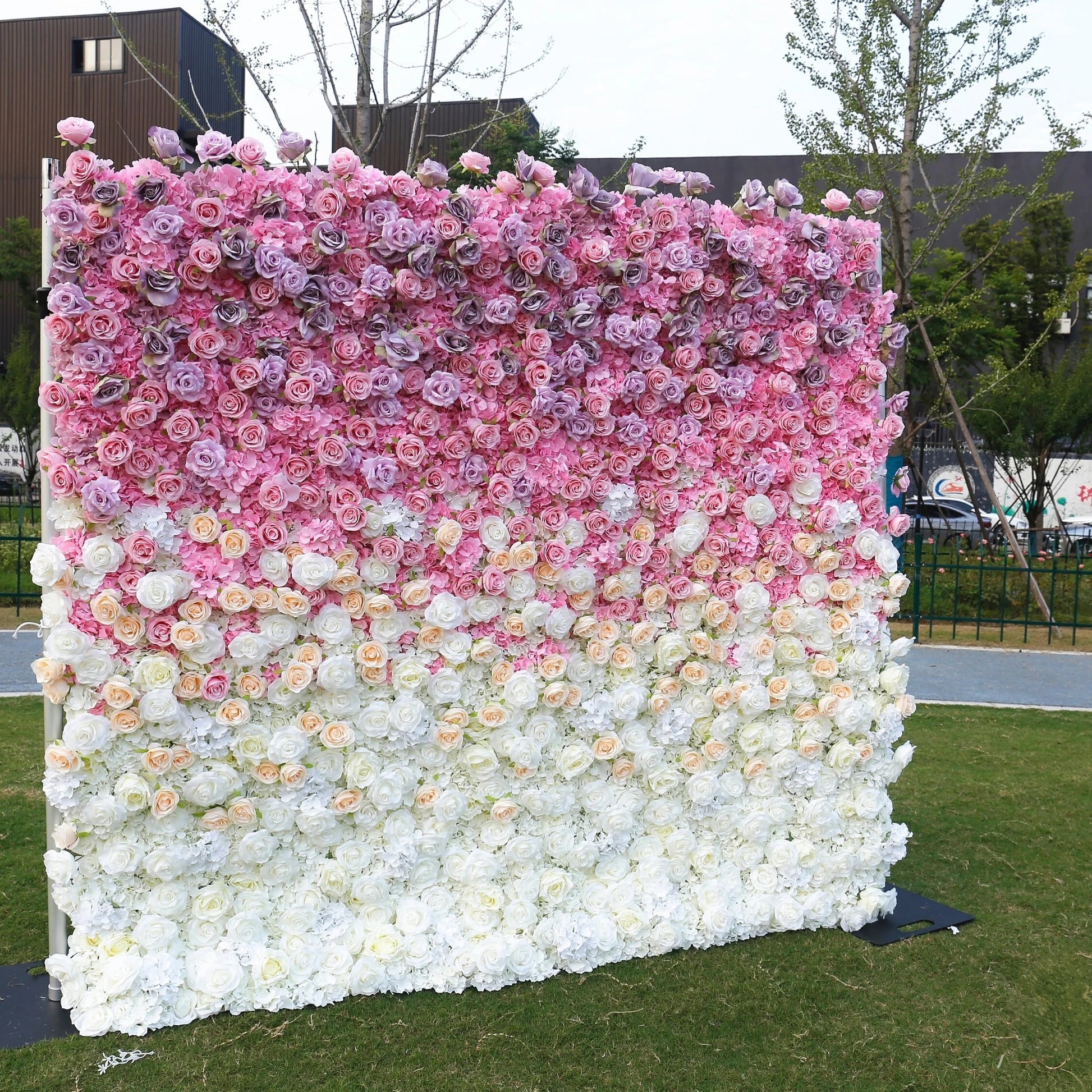 Frank:5D Fabric Artificial rolling up curtain Flower Wall