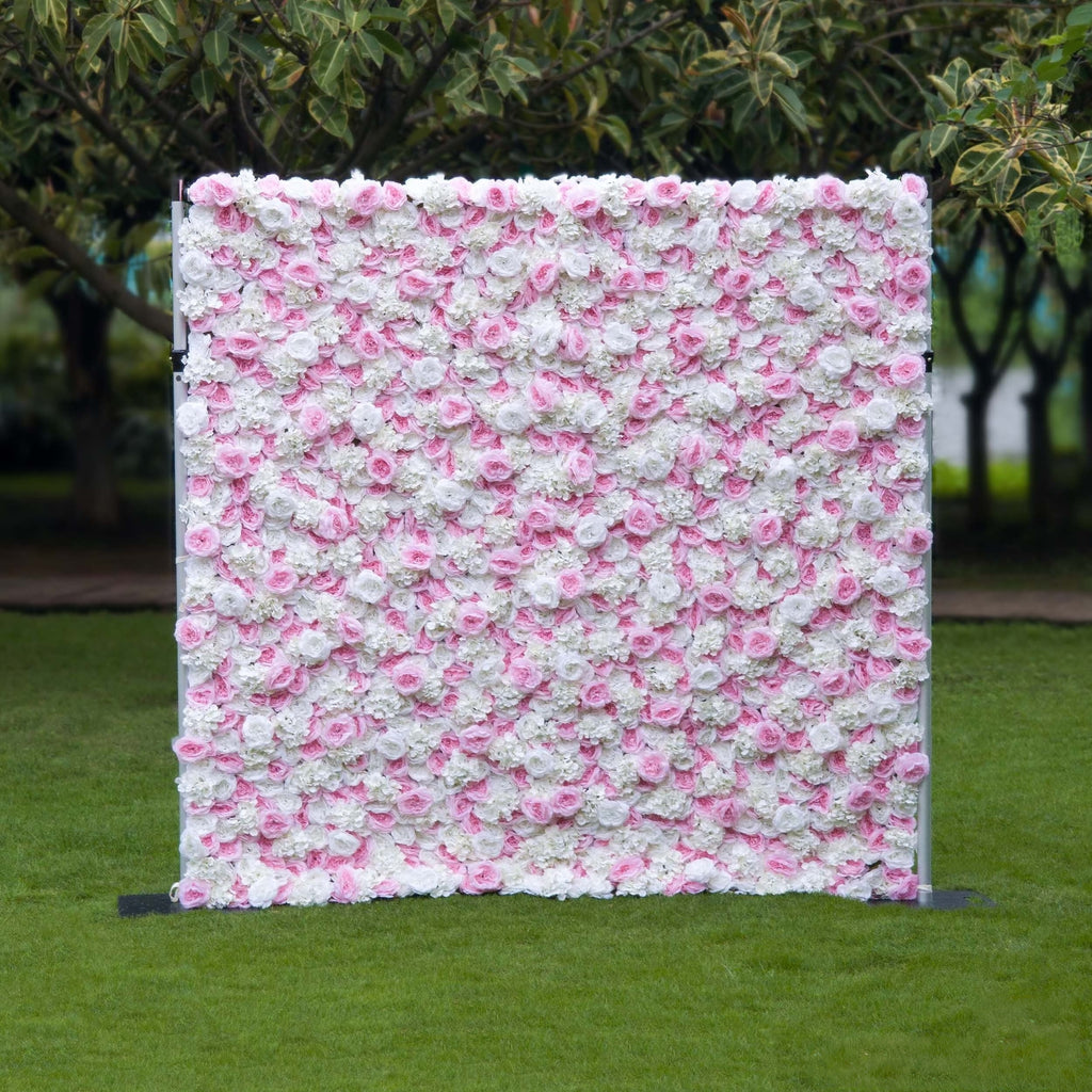 Sue:5D Fabric Artificial rolling up curtain flower wall