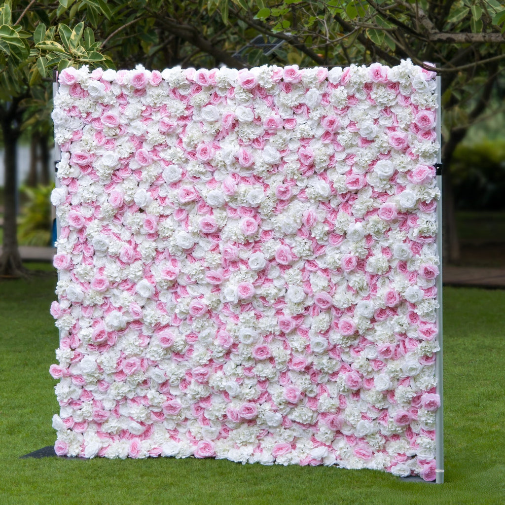 Sue:5D Fabric Artificial rolling up curtain flower wall