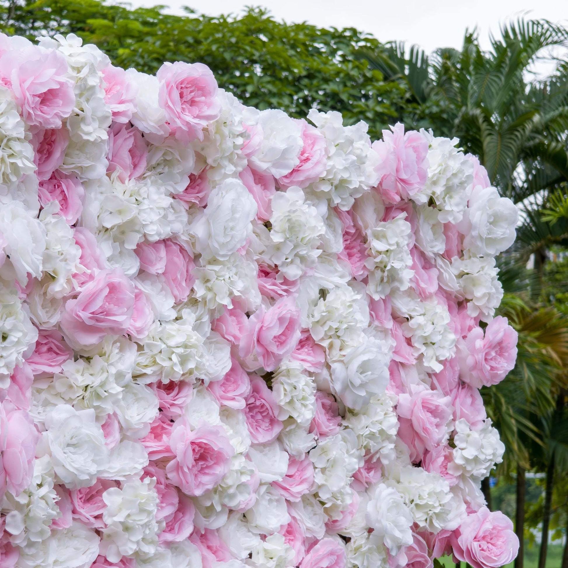 Sue:5D Fabric Artificial rolling up curtain flower wall