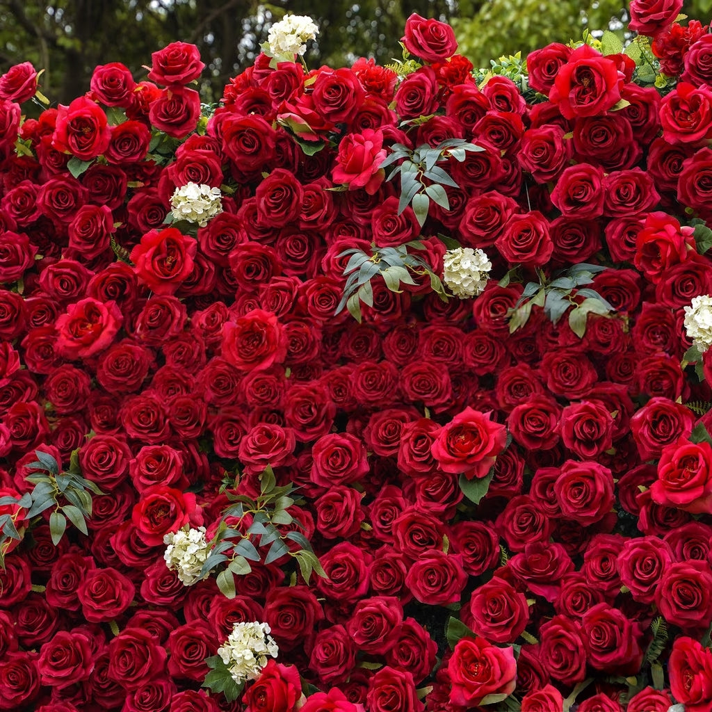 Susan：3D Fabric Artificial rolling up curtain flower wall