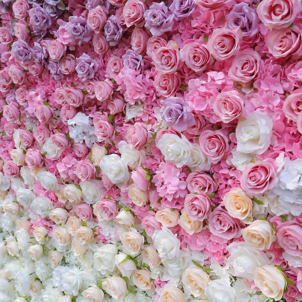 Frank：5D Fabric Artificial rolling up curtain Flower Wall