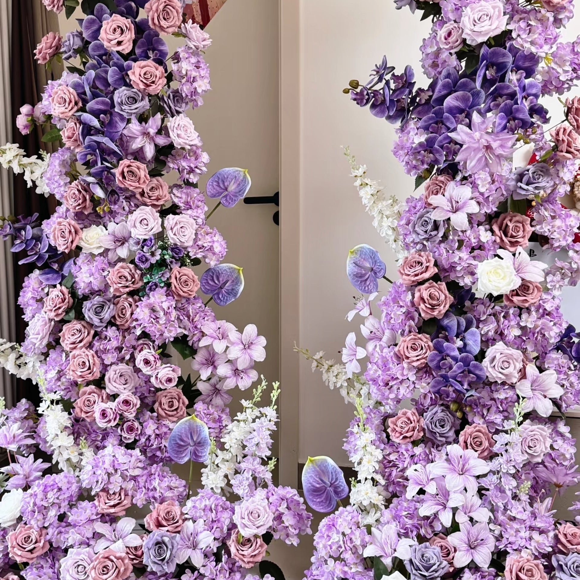 New Wedding Party Background Floral Arch Decoration Including Frame -R984