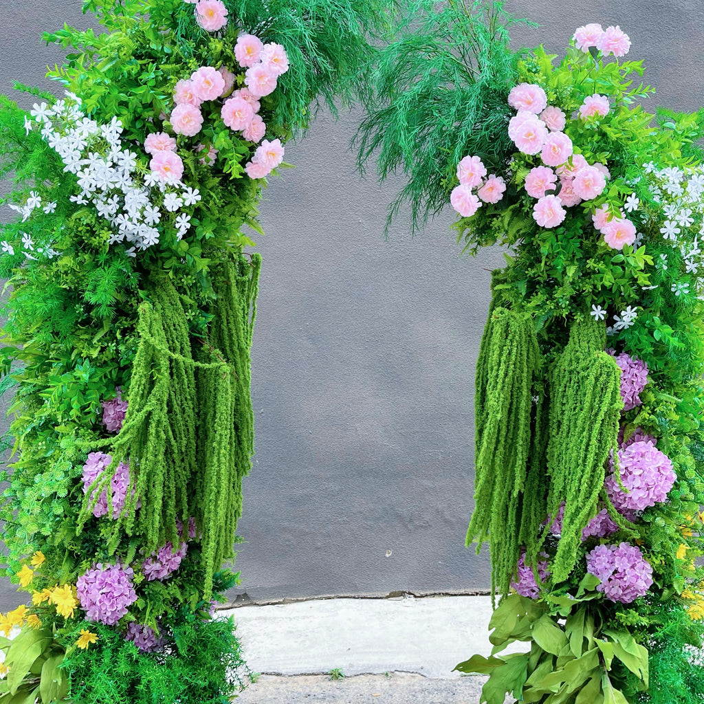 Aly:Wedding Party Background Floral Arch Decoration (Including Frame)