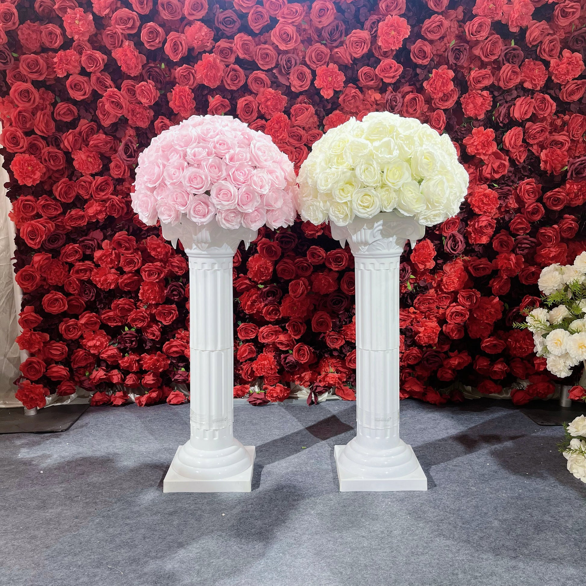 White flower ball decorations